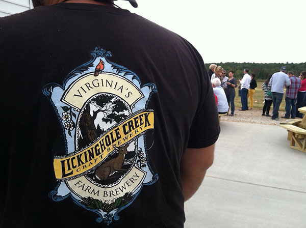 Lickinghole's merchandise includes shirts, hats, pint glasses and bottled beer.