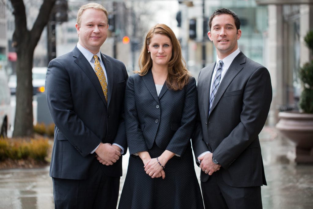 Carter, Eberhart and Bowser are bringing their startup law firm to Richmond.Photos courtesy of Innovista Law.