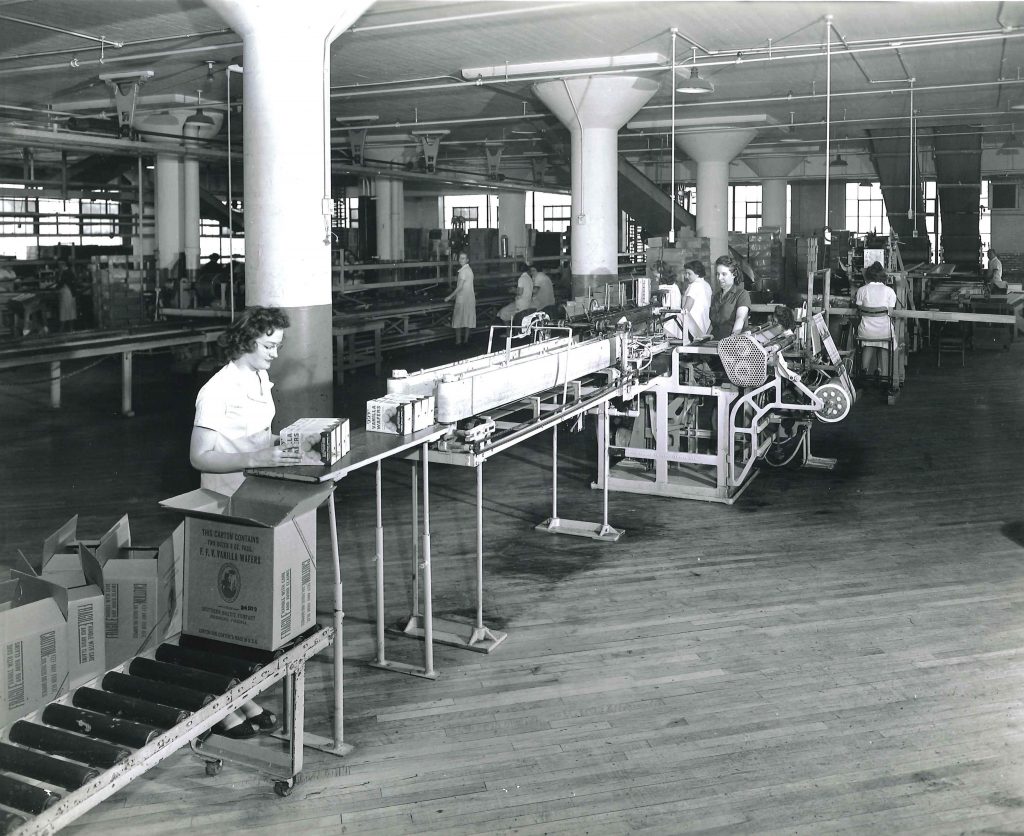 Southern Biscuit Co., now Interbake, production in Richmond, circa 1950. Richmond Times-Dispatch archives.