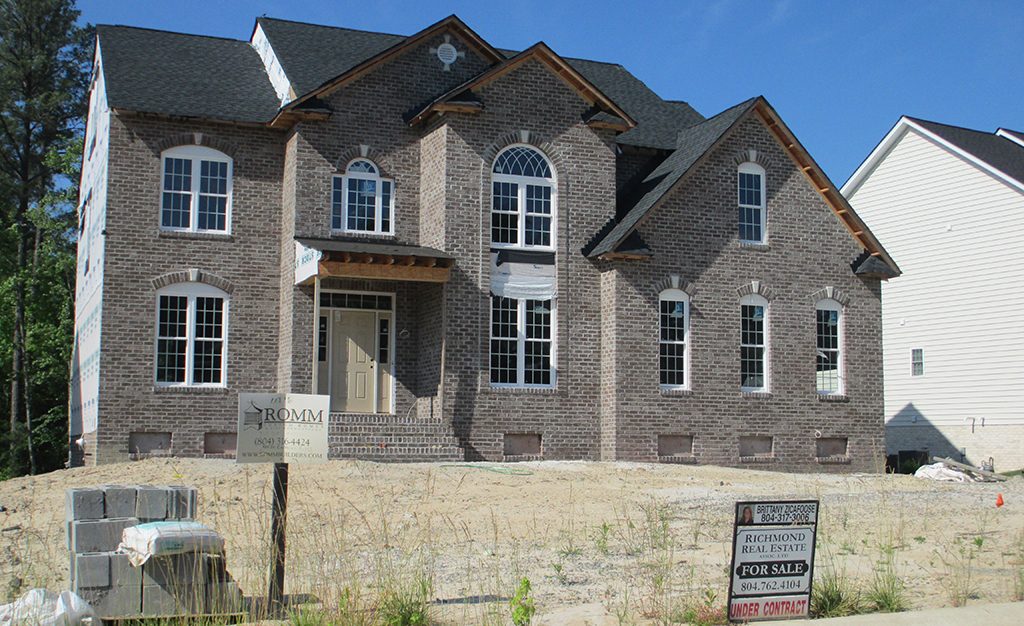 One of the further-along Romm homes in The Cameron at Grey Oaks. (Jonathan Spiers)