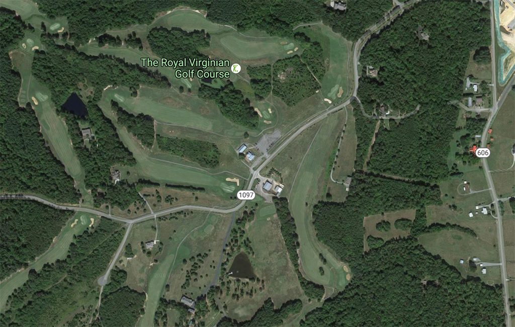 An aerial view of the Royal Virginian Golf Course. (Google Maps)
