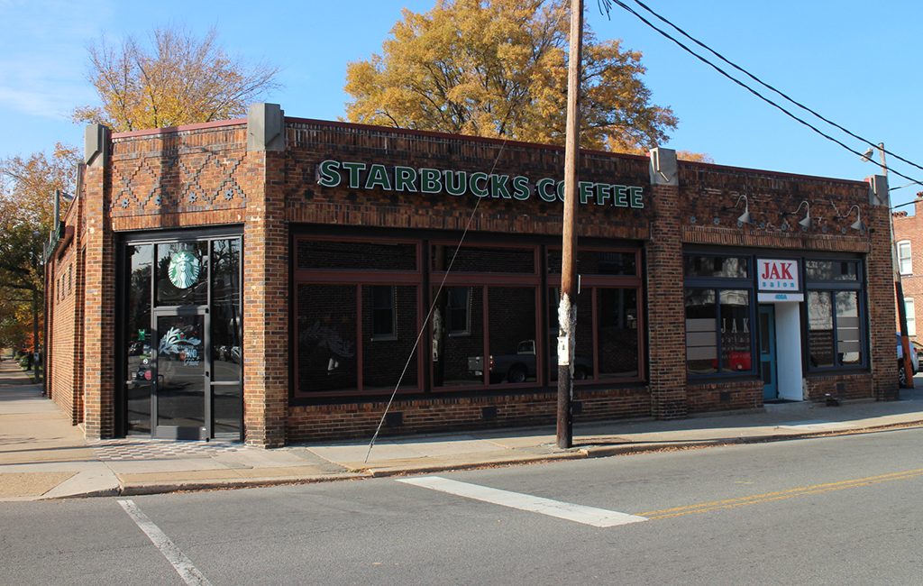 The Starbucks and salon at 400 N. Robinson St. (Kieran McQuilkin)