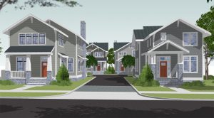 A rendering of the planned development near Libbie and Grove. (Courtesy Edward Hettrick)