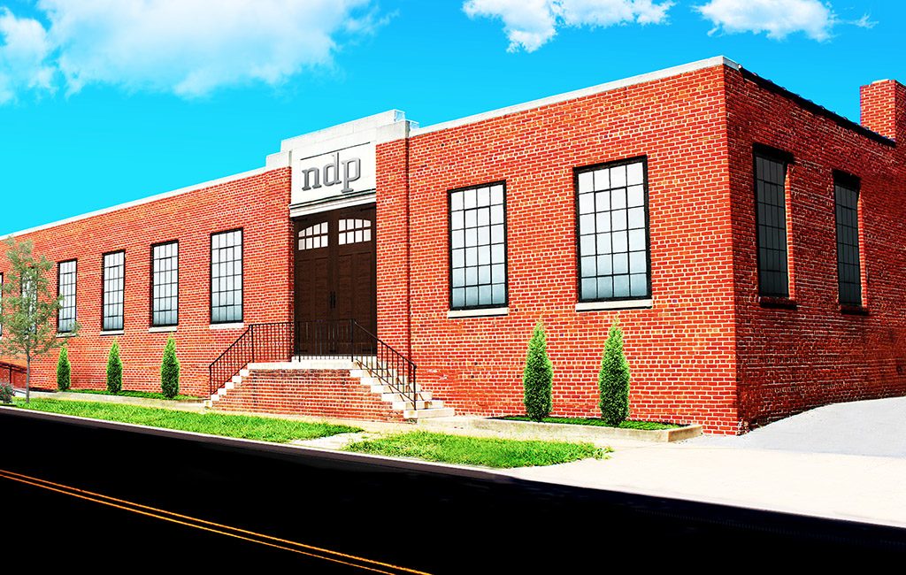 A rendering of ndp signage on the 15,900-square-foot space in Scott's Addition. (Courtesy ndp)