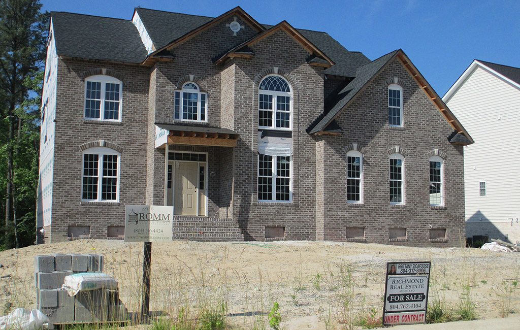 One of the unfinished Romm homes that was purchased by Royal Dominion.