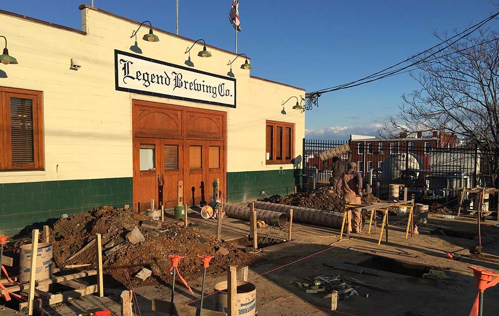 Legend Brewing Co. is renovating its front patio along West Seventh Street in Manchester. (Mike Platania)