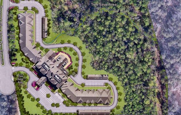 The 130-unit Tuckahoe Pines Retirement Community is planned for 15 acres at the Notch at West Creek. (Courtesy Resort Lifestyle Communities)