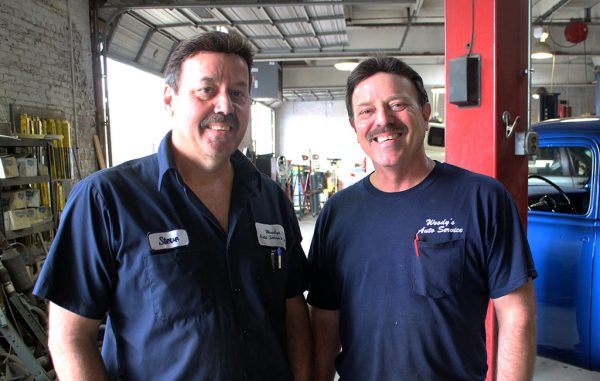 Steve, left, and Glenn Payne have run Woody's Auto Service for nearly 30 years. (Jonathan Spiers)