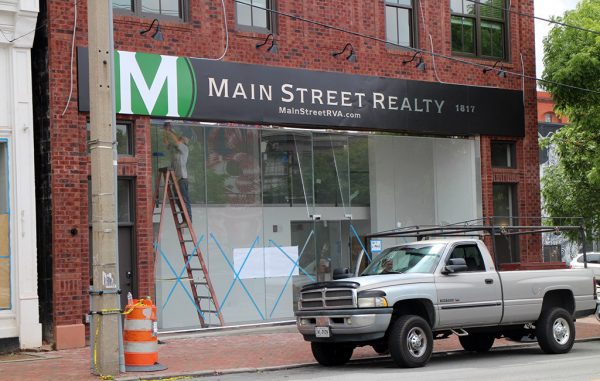 Signage for Main Street Realty has been placed above its new office at 1817 E. Main St. (Jonathan Spiers)