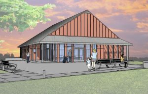 Rendering of the planned clubhouse renovations.