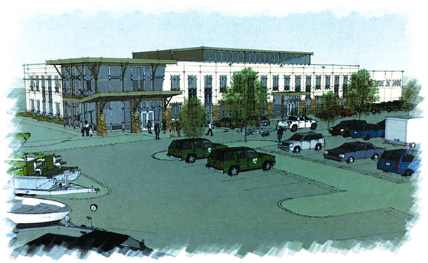 A rendering of the new the Department of Game and Inland Fisheries headquarters.