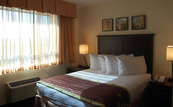 Each room at the new Fort Lee Lodge features typical hotel amenities. (Photos by David Larter)