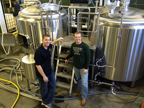 Center of the Universe Brewing Co. co-founders Chris Ray, left, and Phil Ray. (Photo by Lee Graves)