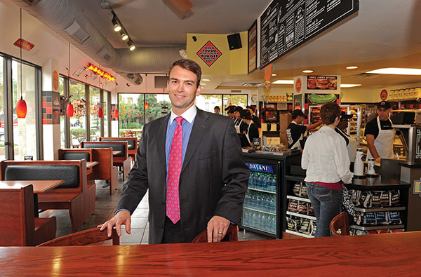 Williams Mullen attorney Gray Broughton in one of his Jimmy John's locations. (Photos courtesy of Gray Broughton)