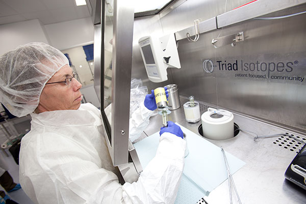A worker at one of Triad Isotopes' more than 60 locations. (Courtesy of Triad Isotopes)