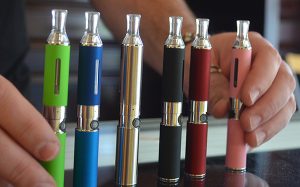 Some of the store's e-cigarette models.