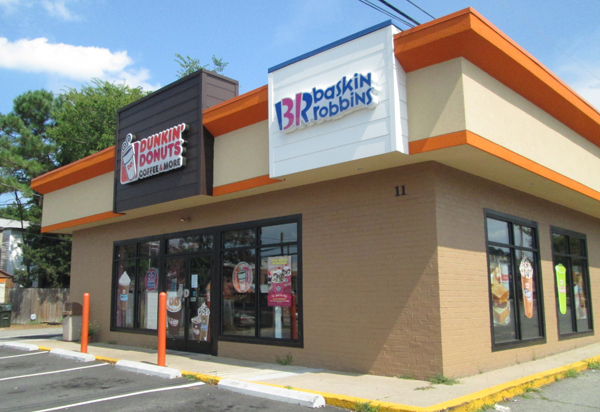 The Dunkin Donuts location store at 11 S. Nansemond St. (photo by Michael Schwartz)