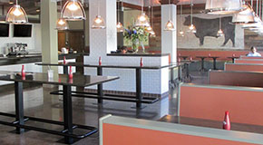 Inside the new eatery.