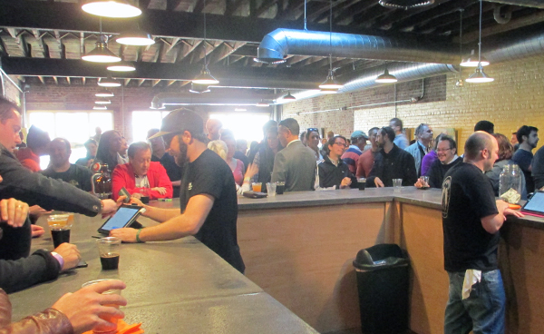 The crowd at Isley Brewing Company's grand opening. (Photos by Michael Thompson)