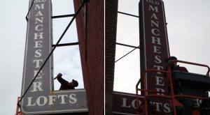 Old Manchester Lofts sign painting