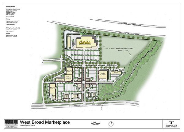 Click the image above for a PDF of the West Broad Marketplace site plan. (Courtesy of Cushman & Wakefield | Thalhimer)