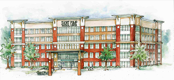 A rendering of the planned $48 million medical office development. (Images courtesy of Stanley Shield)