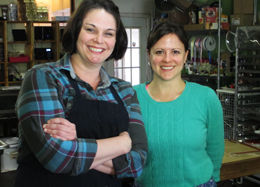 Owner Kelly Walker and chocolatier Kate Hinesh.