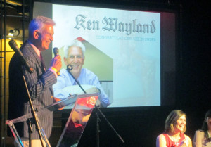 Ken Wayland received the Mike Hughes Award for Ad Person of the Year. (Photo by Brandy Brubaker.) 