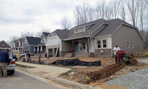 Work is underway on hundreds of homes in the development.