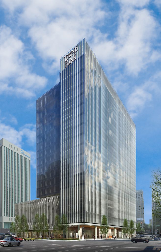 The TowneBank name will join downtown's large bank lineup. Image courtesy of TowneBank.