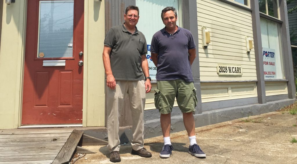 David Levine (left) and A.J. Shriar are working on a Cary Street redevelopment project. Photos by Katie Demeria.