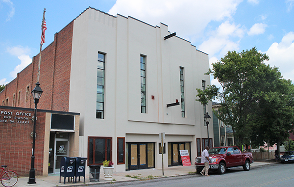 A former theater has been converted into more than 20 apartments and restaurant space. Photo by Michael Thompson.