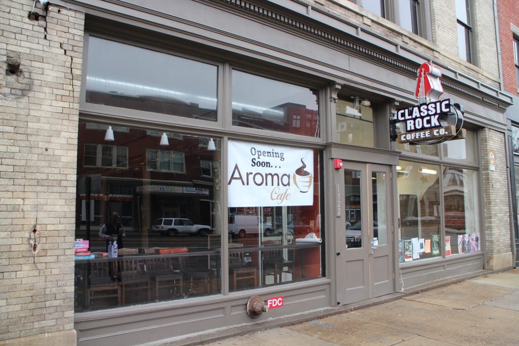 Aroma Cafe is planning to take over the former Classic Rock Coffee space on West Broad Street. Photos by Michael Thompson.