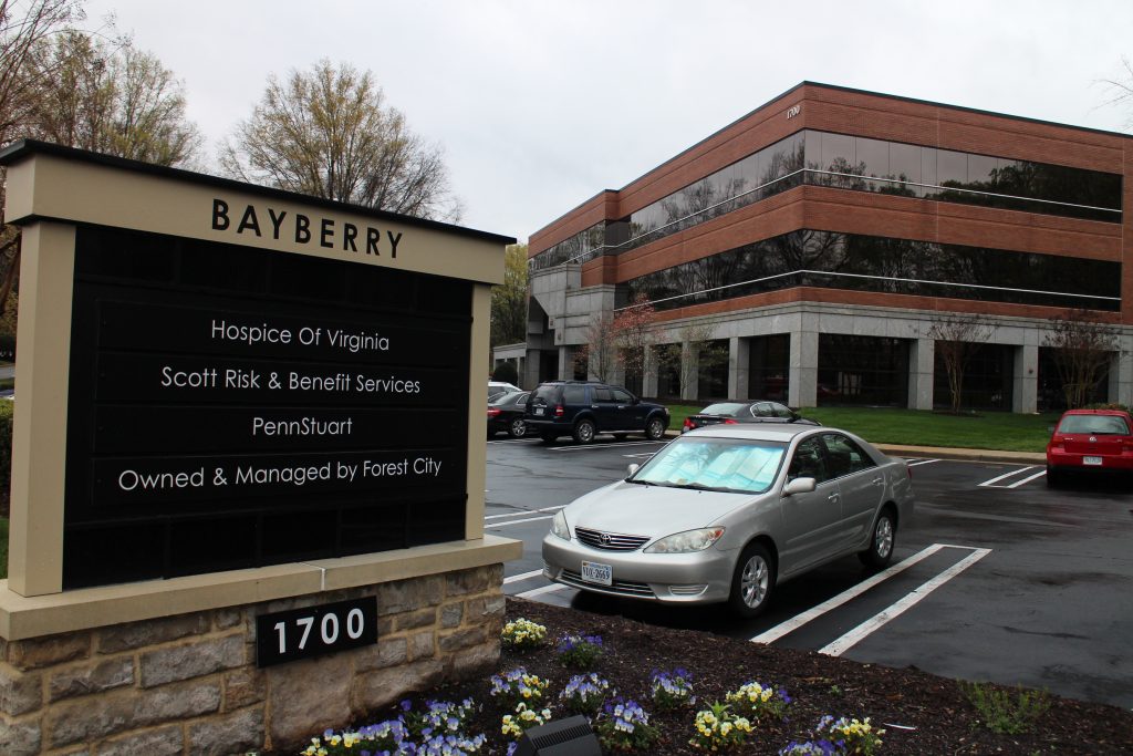 Hospice of Virginia keeps its local office at 1700 Bayberry Court. 