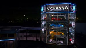 Carvana's proposed 'car vending machine' tower, as shown in a video. 