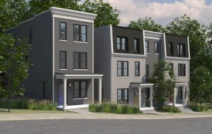 A rendering of the planned Sugar Bottom rowhouses. (Courtesy Patrick Sullivan)