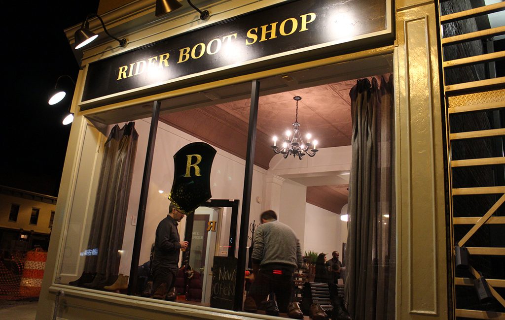 Rider Boot Shop is now open for business in the city's emerging fashion district at 18 W. Broad Street. (J. Elias O'Neal)