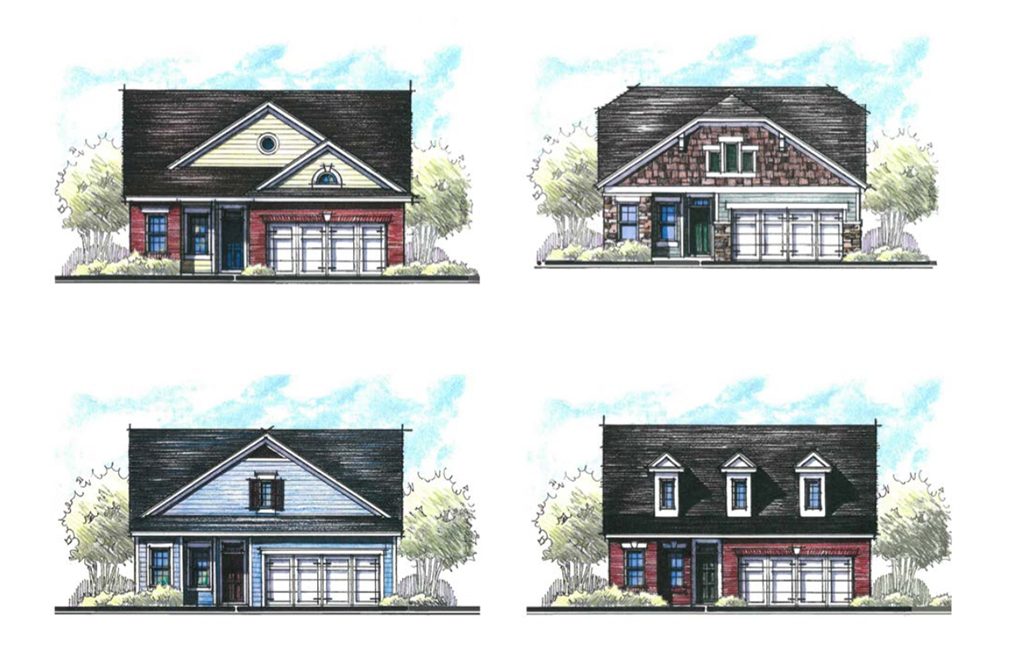 Renderings of some of the planned townhomes on Courthouse Road. (Courtesy Stylecraft)