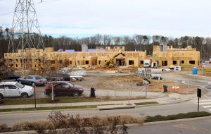 Work is underway on the nearly 300-unit Alta Stony Point apartment complex. (Jonathan Spiers)