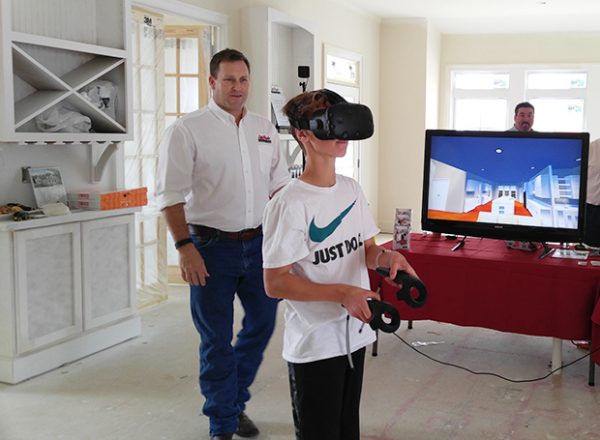 A trial run of LifeStyle Home's virtual reality software. Photo courtesy of LifeStyle. 