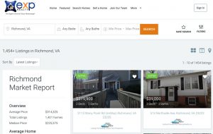 The eXp website displays just over 1,400 listings in the Richmond area.