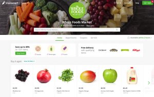 Customers can order grocery delivery from the company's website and mobile app. (Instacart)