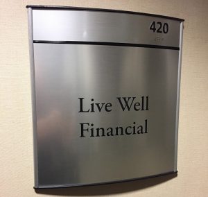 live well placard