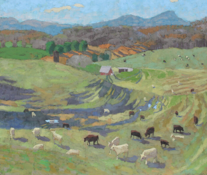 Andras Bality Swope Lane Valley 2023 Oil on canvas 30 x 36 inches Image courtesy of the artist and Reynolds Gallery