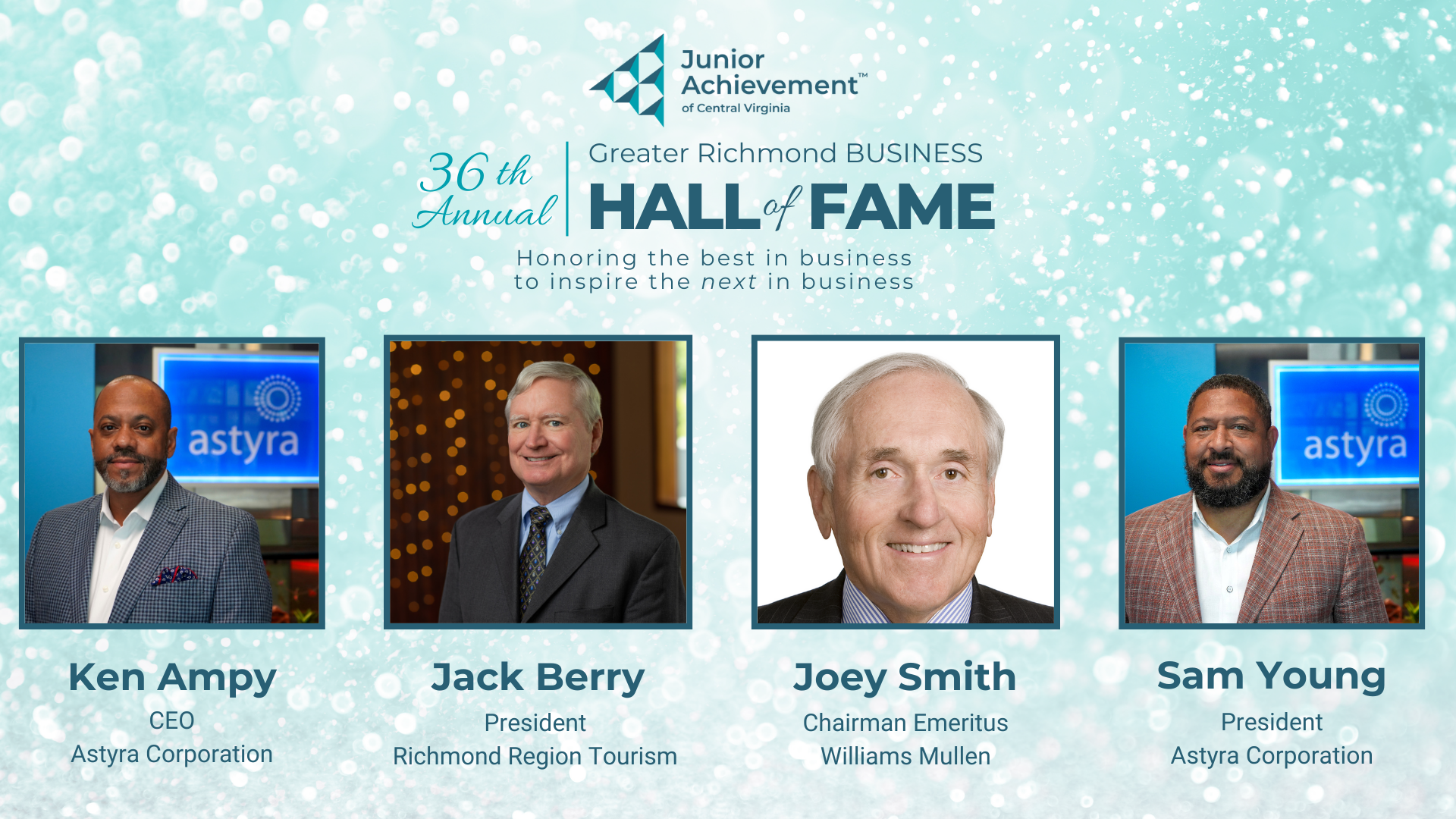 2024 JA Greater Richmond Business Hall of Fame Laureates