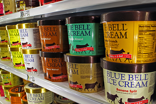 Blue Bell ice cream is sold in Kroger. Photo by Evelyn Rupert.
