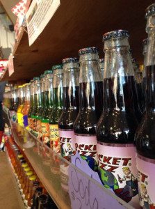 Some of Rocket Fizz's other wacky soda flavors include peanut butter and jelly, pumpkin pie and coffee. Courtesy of Evans. 