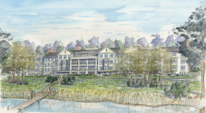 Holladay's plans for the Brandermill Inn senior living facility. Courtesy of Charles Hutchens.