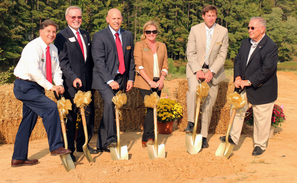 From left: Peter Larson, Chesterfield Chamber of Commerce; Will Davis, Director of Economic Development for Chesterfield County; Brian Schwindt, Vice President of Operations for Cornerstone Homes; Dotti Houlihan, Head of Sales and Marketing for Cornerstone Homes; Roger Glover, Owner of Cornerstone Homes; Ed Newman, Homeowner at Magnolia Lakes. Photos by Burl Rolett.