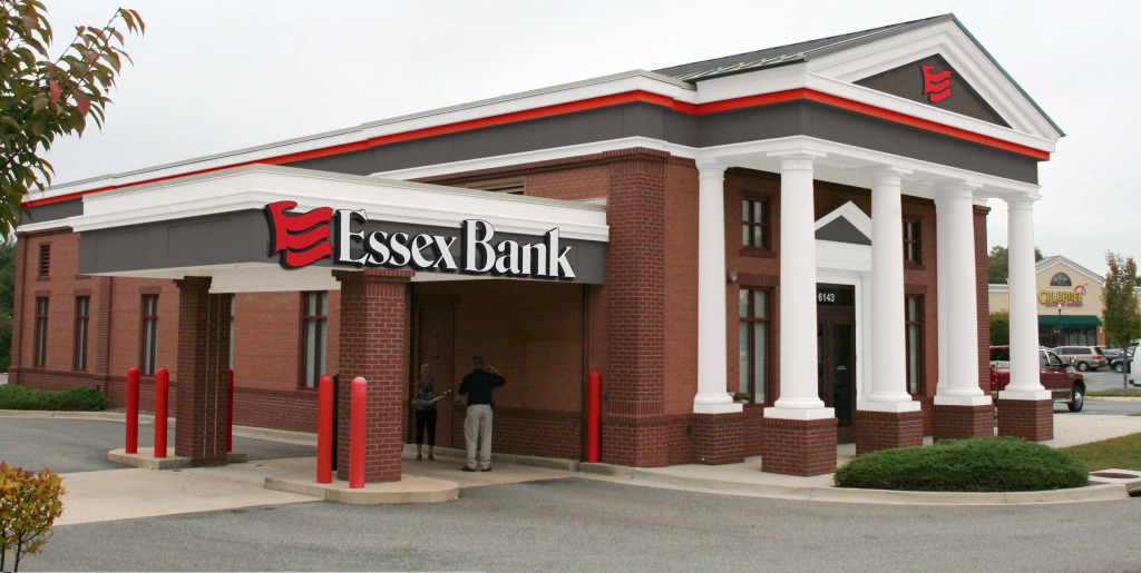 A rendering of what the new Essex Bank branch in Marland will look like with signage and renovations. Photo courtesy of Essex. 